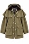 Khaki Trench Coat with Detachable Hood and Cape - 0630