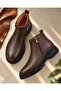 Men's Genuine Leather Double Zipper Winter Thick Sole Boots Hs500 - 4