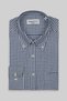 Bb Club Mike Twill 100% Cotton Regular Fit Dark Blue Button-Down Collar Men's Checkered Shirt - 2