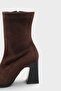 Lenka Stretch Side Zipper Pointed Toe Heeled Women's Boots - 4