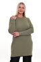 Knitwear Tunic with Cuff Buttons Knitwear Soft Tunic - 2