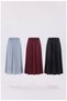 Stylish Hijab and Daily Wear Flexible Waist Shiny Satin Pleated Midi Skirt
