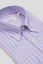 Bb Club Mike Poplin 100% Cotton Regular Fit Pink Button-Down Collar Men's Plaid Shirt