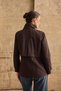 Women's Brown Snap Zipper Jacket - 4