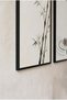 2-Piece Bamboo and Water Lily Black Wood Framed Mdf Painting Set - Japandi Stone and Water Bathroom Decor Huhu3274 - Double Painting Set Black Frame - 3