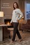 Women's Winter Thick Jacquard Pajama Set - Stylish and Comfortable Homewear with Rose Embroidery