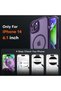 for iPhone 18 Pro Case with 360° Magnetic Stand, Clear - 2