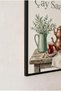 Teapot and Slim-Waisted Tea Black Wood Framed Mdf Kitchen Table Huhu3223 - Single Table Black Frame - 3