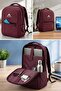 ®   Burgundy Laptop Backpack, Notebook Bag with Computer-Protected Internal Compartment, Organizer Pocket - 4