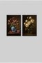 2-Piece Tulip and White Rose Black Wooden Framed Mdf Living Room Painting Set Huhu3312 - Double Painting Set Black Frame - 2