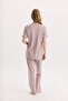 Bamboo Lace Detailed Maternity Pajama Set 30256-30260-30275 - 3