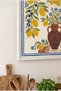 Lemon Branches and Terracotta Test White Wooden Framed Mdf Kitchen Table Huhu3213 - Single Table White Frame - 3