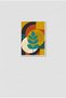 Leaf and Circular Shapes White Wooden Framed Mdf Living Room Painting Huhu3296 - Single Painting White Frame - 2