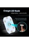 أضواء LED داخلية للسيارة، قطعتان من إضاءة محيطية قابلة لإعادة الشحن عبر USB مع 6 مصابيح LED تعمل باللمس - 4