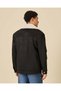 Men Black Plain Suede Jacket - 3