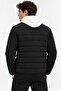 Men's Black Quilted Coat – Zippered Stand Collar Casual Sports Jacket - 2