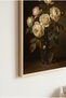 White Roses and Butterfly Wood Framed Mdf Painting - Vintage Still Life Flowers Living Room Decor Huhu3299 - Single Painting Natural Wood Frame - 3