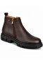 Men's Genuine Leather Double Zipper Winter Thick Sole Boots Hs500 - 2