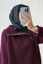 Double Zipper Knitwear Sweater - Burgundy - 2