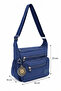 Navy Blue Water Resistant Fabric Unisex Daily School Backpack 4120 - 4