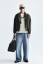 Oversize Polo Collar Faux Suede Coat - 3