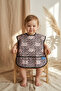 Luvia Water and Stain Resistant Baby Food Bib with Pockets - Pink Panther and Cute Teddy Bear Pattern, Blw Compatible