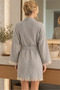 Muslin Peshtemal Kimono Bathrobe Short - 100% Cotton, Natural Texture - 2