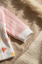 Rabbit Printed Hooded Cardigan, Bodysuit and Ribbed Trousers 3-Piece Baby Set - 100% Cotton Sof - 6