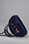 Midnight Navy |   Night Blue Women's Shoulder Bag with Gold Accessories and Eyelet Detail Ref.672466 - 2