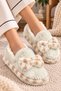 Women's - Girls' Ribbon Soft Furry Plush Slippers Home Boots Slippers - 3