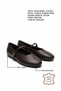 Celina Women's Brown Genuine Leather Buckle Detailed Mary Jane Flats - 6