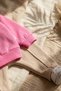 Flora Bloom 3D Daisy Detailed Powder Pink Sweatshirt and Ribbed Beige Trousers Baby Top and Bottom Set - 5