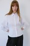 Off-Shoulder Bat Sleeve White Shirt - 5