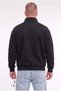 Men's black turtleneck 3-thread fleece-lined oversized sweatshirt - 5
