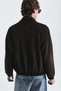 Oversize Polo Collar Faux Suede Coat - 5