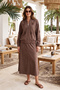 Stone Accessory Jacket and Skirt Two-Piece Set 131143 Brown - 4