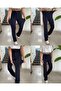 Women's Green Spanish Flare Flexible Pants 36-50 Size Casual and Work Pants