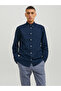 Navy Blue JJEOXFORD Solid Button-Down Oxford Shirt - 6