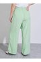 Plus Size Green Wide Leg Tie-Waist Trousers - 3