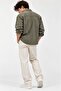 Khaki Premium Tok Fabric Double Pocket 90S Men's Denim Jeans Shirt - 3