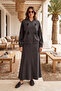 Stone Accessory Jacket and Skirt Two-Piece Set 131143 Black - 3