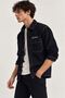 Black Premium Tok Fabric Double Pocket 90S Men's Denim Jeans Shirt - 2