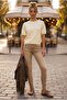 Ecru Boat Neck Short Sleeve Glittery Hem Lycra Knitted Casual Knitwear Sweater 57 60 - 4