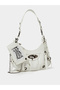 White Eyelet Detail Shoulder Bag