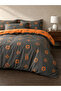 4-Piece Polyester Quilt Cover Comforter Set - Brown, 180X220Cm - 4