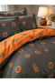 4-Piece Polyester Quilt Cover Comforter Set - Brown, 180X220Cm - 2