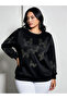 Glamorous Black Plus Size Butterfly Sweatshirt