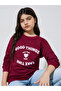 Teen Girls Text Graphic Print Cotton Sweatshirt