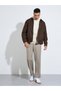 Brown Solid Minimal Zip-Up Jacket - 2