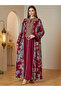 Red Maxi Jalabiya with Gold Embroidery